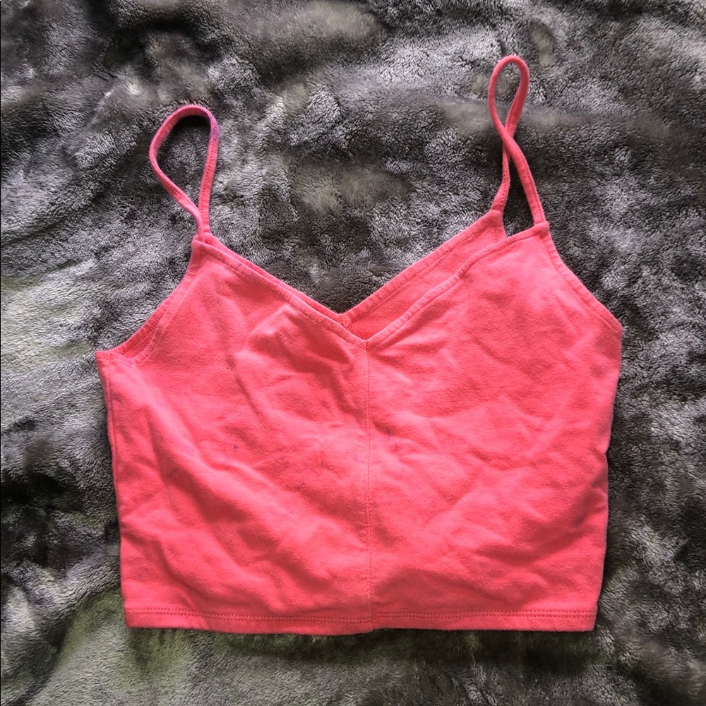 Pink Hollister cropped tank